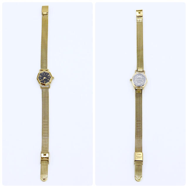 ageteアガット️品番型番人気【電池新品】agete アガット 腕時計 オクタゴン ハッピー ゴールド