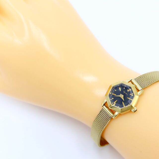 ageteアガット️品番型番人気【電池新品】agete アガット 腕時計 オクタゴン ハッピー ゴールド