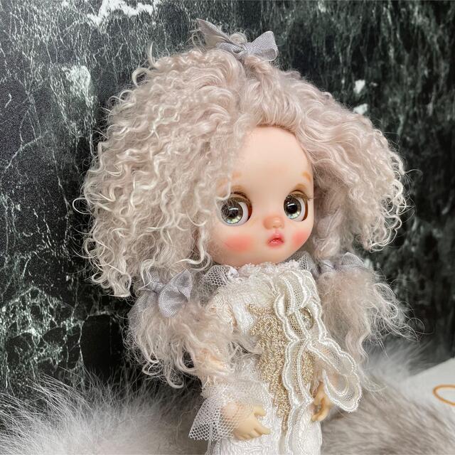 blythe _wm-535パールピンク三つ編み⭐️チベットラムウィッグ