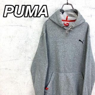 プーマ(PUMA)の希少 90s プーマ パーカー 刺繍ロゴ グレー(パーカー)