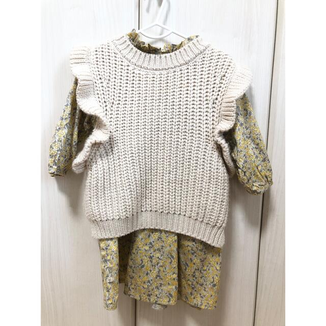 petit main(プティマイン)のプティマイン  ワンピース 100㎝ キッズ/ベビー/マタニティのキッズ服女の子用(90cm~)(ワンピース)の商品写真