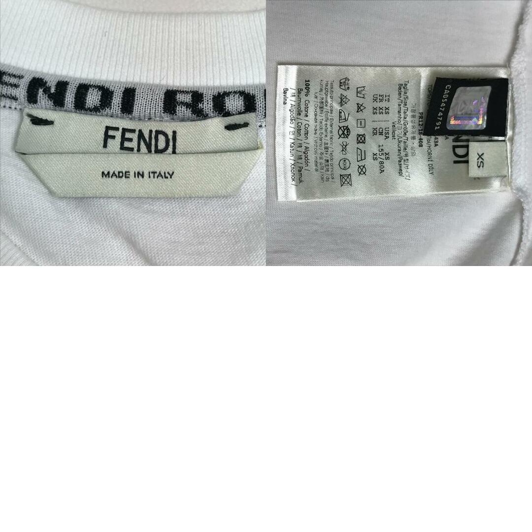 フェンディ FENDI FFロゴ FS7011 アパレル トップス 服 半袖Ｔシャツ コットン ホワイト