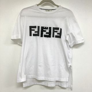 フェンディ(FENDI)のフェンディ FENDI FFロゴ FS7011 アパレル トップス 服 半袖Ｔシャツ コットン ホワイト(Tシャツ/カットソー(半袖/袖なし))