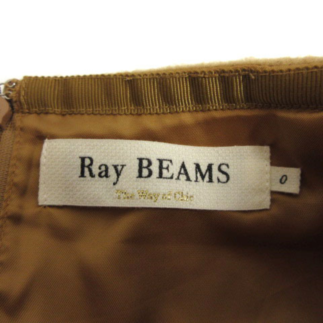 Ray BEAMS(レイビームス)のレイビームス Ray Beams スカート ミニ 台形 ウール混 キャメル 0 レディースのスカート(ミニスカート)の商品写真