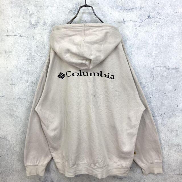 Columbia(コロンビア)の希少 90s コロンビア ジップパーカー ビッグシルエット 刺繍ロゴ XL メンズのトップス(パーカー)の商品写真