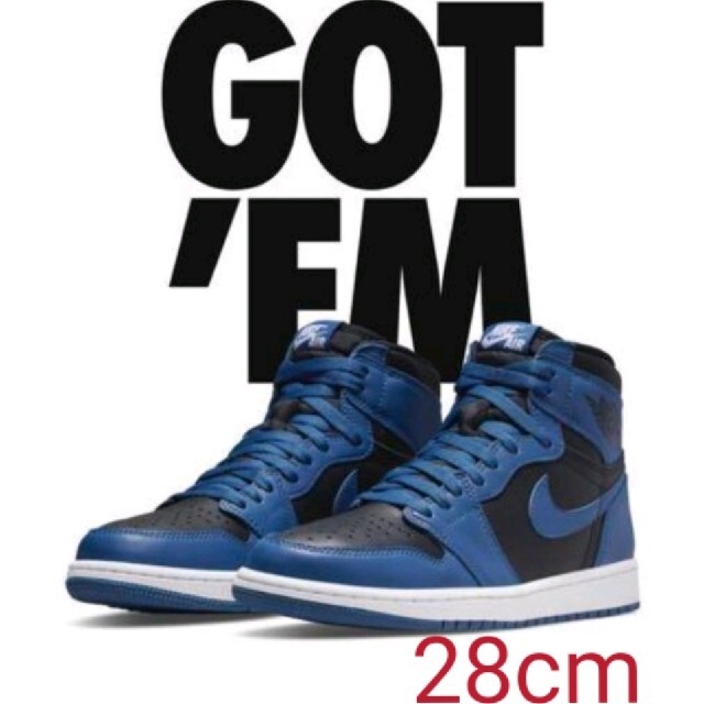 Air Jordan 1 High Dark Marina Blue 28メンズ