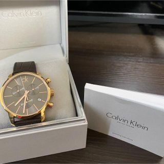 カルバンクライン(Calvin Klein)のCalvin Klein 時計 クロノグラフ 革調(腕時計(アナログ))