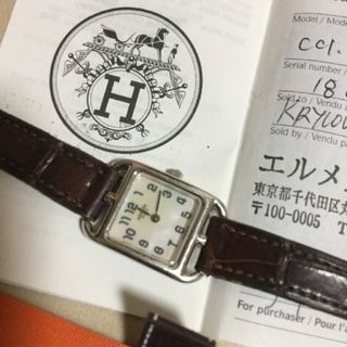 エルメス(Hermes)のHermes❤️保証書あり18kWGレディ用アレガトルエルメス本店640000円(腕時計)