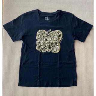 ユニクロ(UNIQLO)のユニクロ　草間彌生　かぼちゃ　Tシャツ　黒&ゴールド　S(Tシャツ(半袖/袖なし))