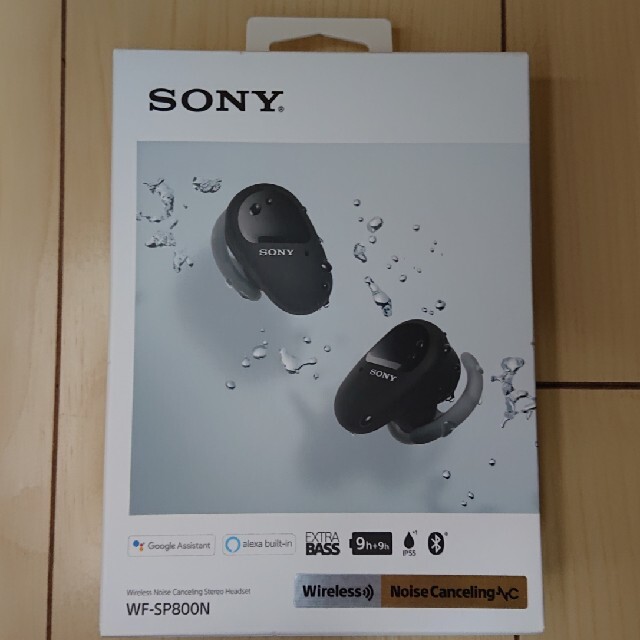 SONY 完全ワイヤレスイヤホン ブラック WF-SP800N(B) - ヘッドフォン