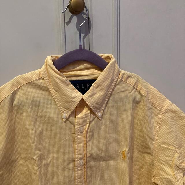 Ralph Lauren(ラルフローレン)のRalph Laurenギンガムチェックシャツイエローvintage古着 レディースのトップス(シャツ/ブラウス(半袖/袖なし))の商品写真