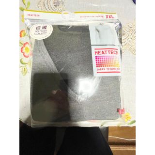 ユニクロ(UNIQLO)のエクストラウォーム ＶネックＴ（九分袖） 08Dark Gray サイズXXL(Tシャツ/カットソー(七分/長袖))