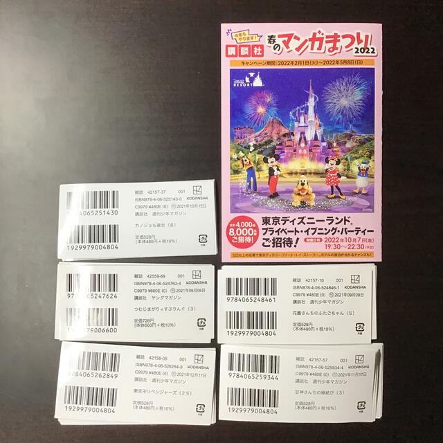 講談社 バーコード50枚(25口分)+応募用紙1枚 チケットの施設利用券(遊園地/テーマパーク)の商品写真