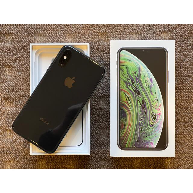 Apple(アップル)のiPhoneXs スペースグレー256GB SIMフリー スマホ/家電/カメラのスマートフォン/携帯電話(スマートフォン本体)の商品写真