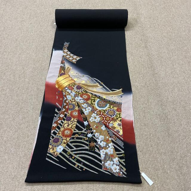 特価品 新品 反物 丹後ちりめん 正絹 黒留袖 古典柄 刺繍 絞り 呉服