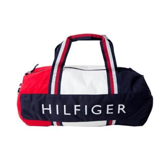 トミーヒルフィガー(TOMMY HILFIGER)のトミーフィルフィガー コットン ダッフル ラージ ロゴ ボストン バッグ(ボストンバッグ)