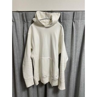 コモリ(COMOLI)のATON エイトン GARMENT DYE URAKE HOODIE 6 白(パーカー)