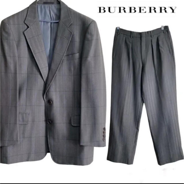 BURBERRY(バーバリー)の【希少カラー】90s BURBERRYs バーバリー セットアップスーツ カーキ メンズのスーツ(セットアップ)の商品写真