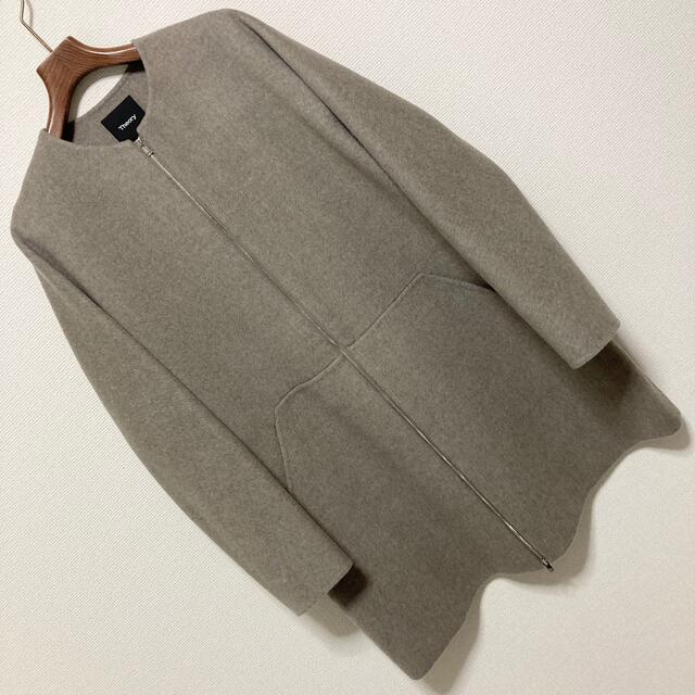 theory - 極美品◇Theory セオリー◇カシミヤ混 ノーカラーコート BELL