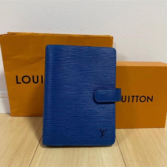 LOUIS VUITTON ルイ ヴィトン エピ　手帳カバー 6穴式　青