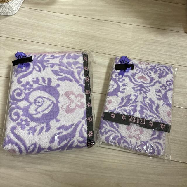 ANNA SUI(アナスイ)のアナスイ❤︎バスタオル&フェイスタオル インテリア/住まい/日用品の日用品/生活雑貨/旅行(タオル/バス用品)の商品写真