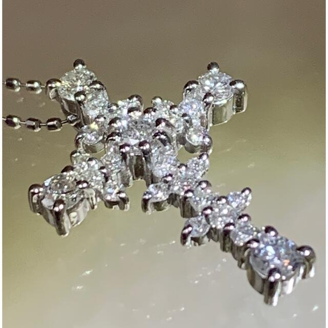 PT900 ダイヤモンドクロスペンダント ネックレス