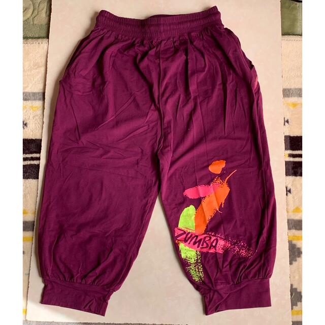 Zumba(ズンバ)のぷに様　zumba ズンバウェア　パンツ　赤紫　used スポーツ/アウトドアのスポーツ/アウトドア その他(ダンス/バレエ)の商品写真