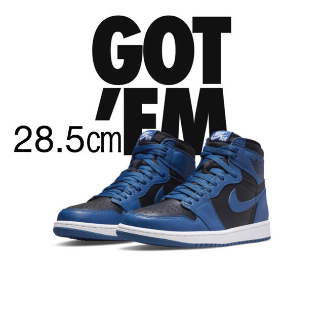 28.5㎝ Air Jordan 1 High Dark Marina Blue靴/シューズ