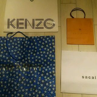 ケンゾー(KENZO)のショッパー４枚 VALENTINO KENZO sacai (ショップ袋)