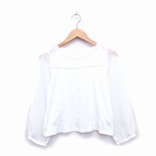 ロディスポット(LODISPOTTO)のロディスポット カットソー Tシャツ 長袖 シースルー M 白 /KT37(カットソー(長袖/七分))