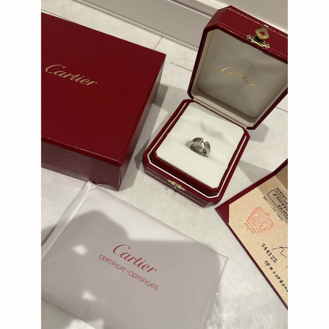 Cartier(カルティエ)のカルティエ Cartier C2リング WG10Pダイヤモンド　 レディースのアクセサリー(リング(指輪))の商品写真