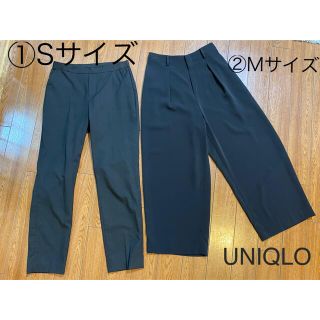 ユニクロ(UNIQLO)のUNIQLO ブラック　スーツパンツ2本(スーツ)