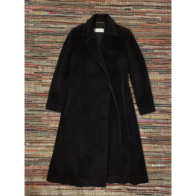 MAX MARA 白タグ ブラック ロングコート JIサイズ 36 4