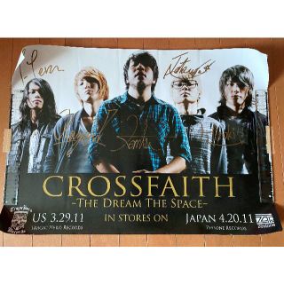未使用 激レア Crossfaith 直筆サイン入り ポスター B2 ケース発送の