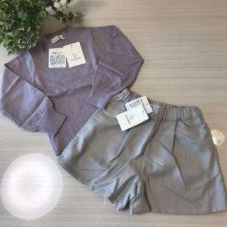 ブランシェス(Branshes)の新品ブランシェス　ニットトップス&ショートパンツセット(ニット)