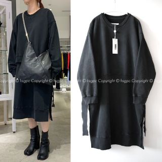 マルタンマルジェラ(Maison Martin Margiela)のMM6 ルーズ リブ レイヤード スウェット ワンピース シャツ ドレス(ロングワンピース/マキシワンピース)