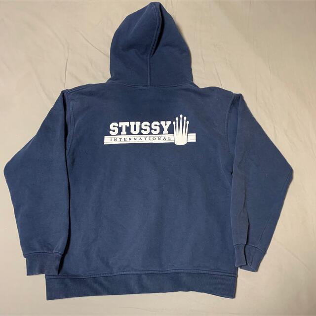 超歓迎】 【STUSSY】90s ステューシー ニットフーディー 紺タグ - ニット/セーター