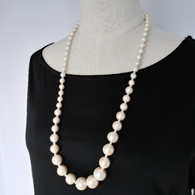 【未使用】コットンパールネックレス  パールネックレス 真珠 ネックレス　 レディースのアクセサリー(ネックレス)の商品写真