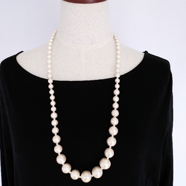 【未使用】コットンパールネックレス  パールネックレス 真珠 ネックレス　 レディースのアクセサリー(ネックレス)の商品写真
