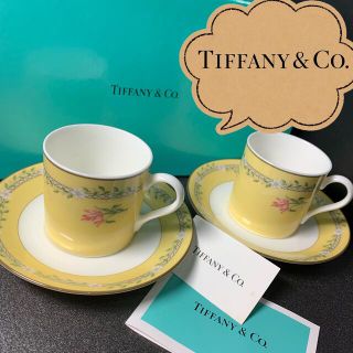 ティファニー(Tiffany & Co.)の【新品未使用】　ティファニー　デミタスカップ　カップ＆ソーサー　箱付き(グラス/カップ)