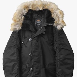 アルファインダストリーズ(ALPHA INDUSTRIES)のアルファ　インダストリーズ　N3-B　ミリタリージャケット　サイズL　黒　新品(ミリタリージャケット)