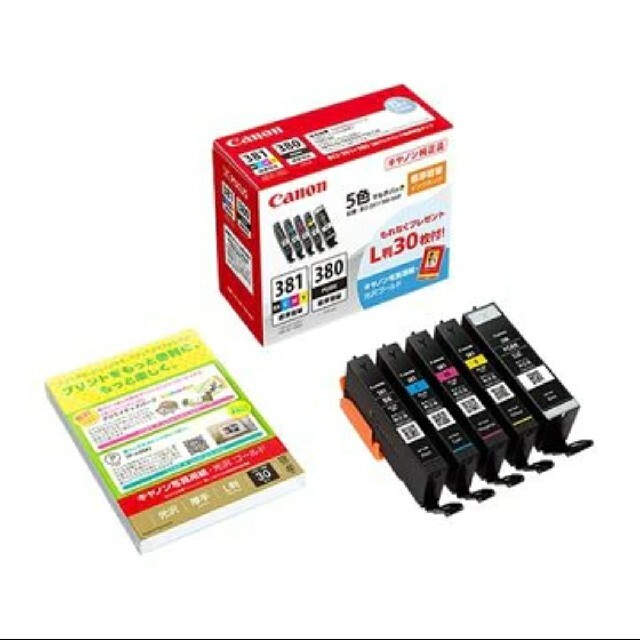 【新品純正品】キヤノン 純正品 BCI-381+380/5MP 5色 インク
