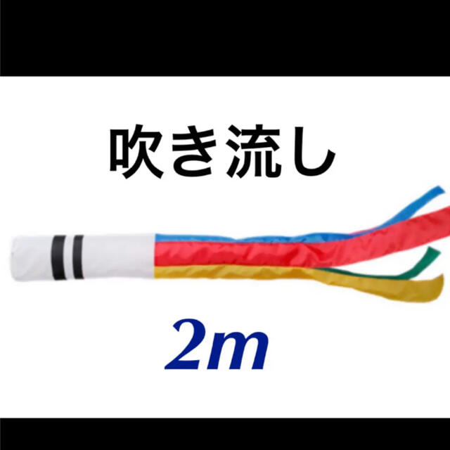 吹き流し　2m   二引き　五色　テトロン　こいのぼり　家紋 インテリア/住まい/日用品のインテリア/住まい/日用品 その他(その他)の商品写真