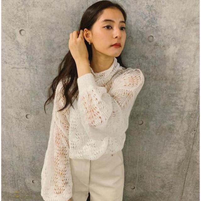 Ameri VINTAGE(アメリヴィンテージ)のameri vintage mohair lacy knit 新木優子 レディースのトップス(ニット/セーター)の商品写真