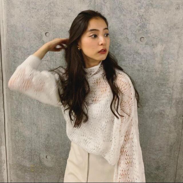 Ameri VINTAGE(アメリヴィンテージ)のameri vintage mohair lacy knit 新木優子 レディースのトップス(ニット/セーター)の商品写真