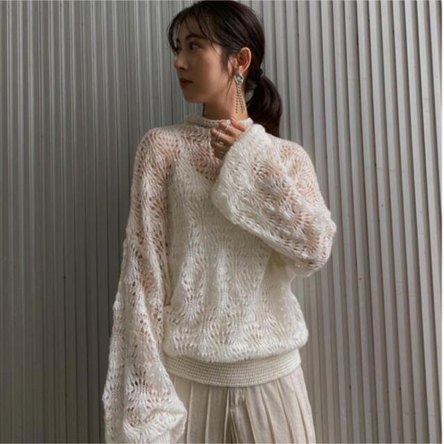 Ameri VINTAGE(アメリヴィンテージ)のameri vintage mohair lacy knit 新木優子 レディースのトップス(ニット/セーター)の商品写真