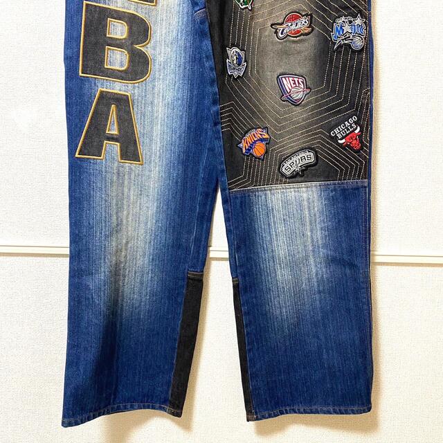 UNK DENIM ワイド デニム バルーン パンツ NBA 刺繍 オールスター