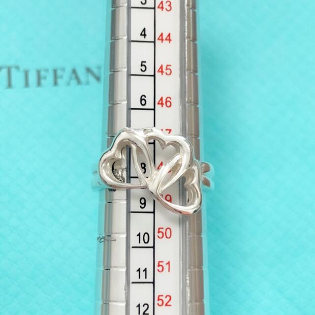 Tiffany & Co.(ティファニー)のティファニー　トリプルハート　リング　シルバー925  8号くらい　袋付き レディースのアクセサリー(リング(指輪))の商品写真