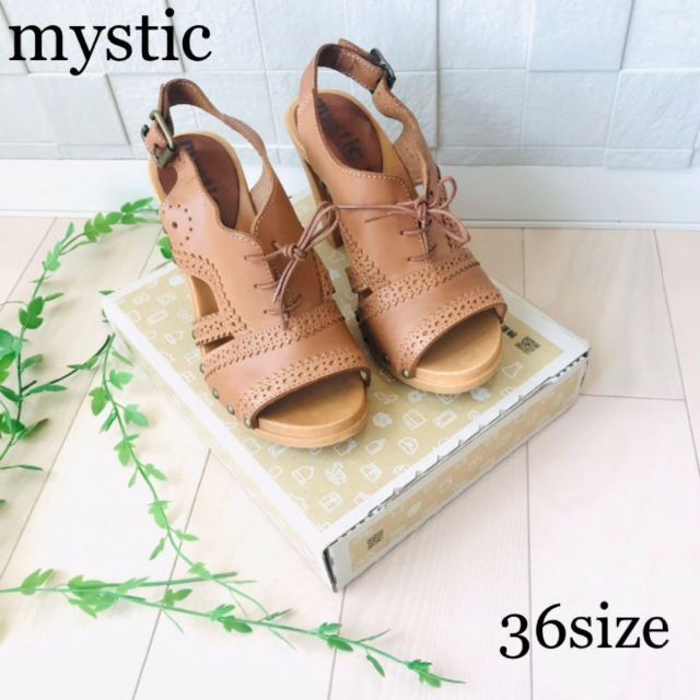 mystic(ミスティック)の☆mysticミスティック　サンダル　サボ　レースアップ　ウッド　スタッズ 36 レディースの靴/シューズ(サンダル)の商品写真