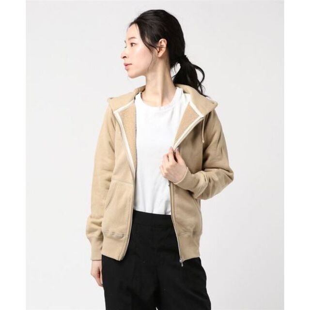 ORCIVAL(オーシバル)のORCIVAL フルジップスウェットパーカー 新品タグ付き BEIGE ３ レディースのトップス(パーカー)の商品写真